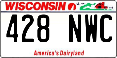 WI license plate 428NWC