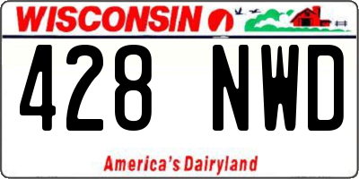 WI license plate 428NWD