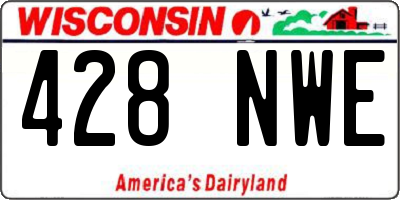 WI license plate 428NWE