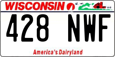WI license plate 428NWF