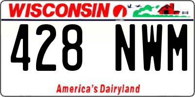 WI license plate 428NWM
