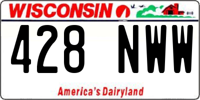 WI license plate 428NWW