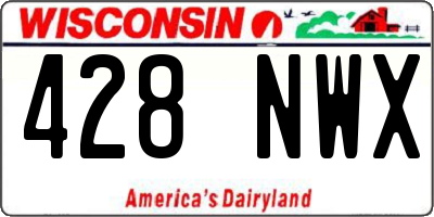WI license plate 428NWX