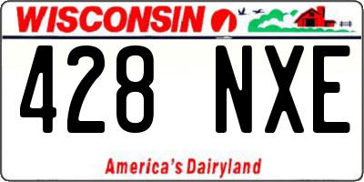 WI license plate 428NXE