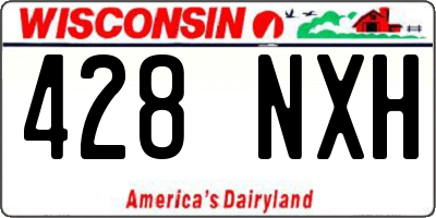 WI license plate 428NXH