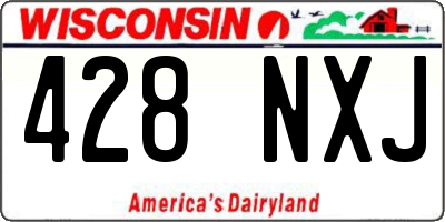 WI license plate 428NXJ