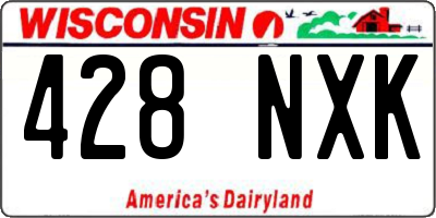 WI license plate 428NXK