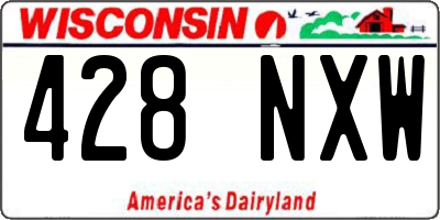 WI license plate 428NXW