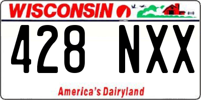 WI license plate 428NXX