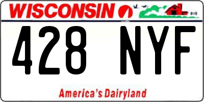 WI license plate 428NYF