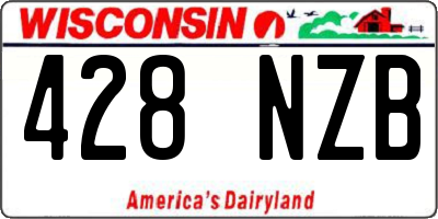WI license plate 428NZB