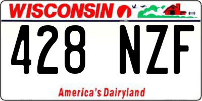 WI license plate 428NZF