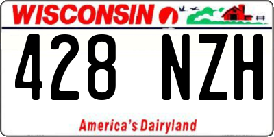 WI license plate 428NZH