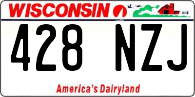 WI license plate 428NZJ