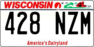 WI license plate 428NZM