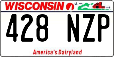 WI license plate 428NZP