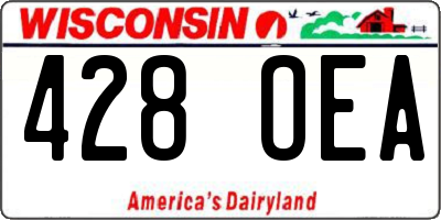 WI license plate 428OEA