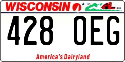 WI license plate 428OEG