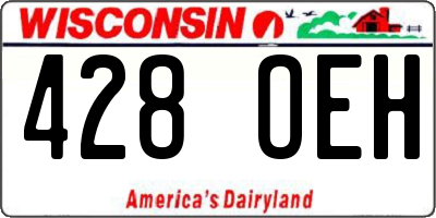WI license plate 428OEH