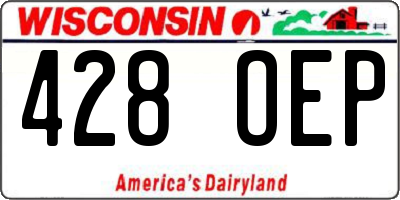 WI license plate 428OEP