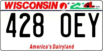 WI license plate 428OEY