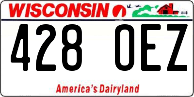 WI license plate 428OEZ
