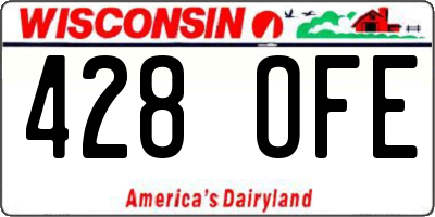 WI license plate 428OFE