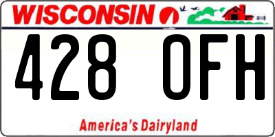WI license plate 428OFH
