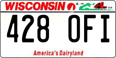 WI license plate 428OFI