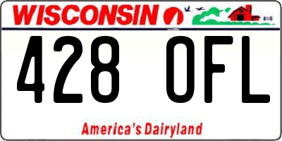 WI license plate 428OFL