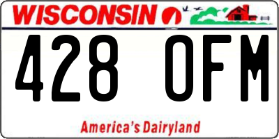 WI license plate 428OFM