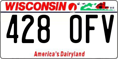 WI license plate 428OFV