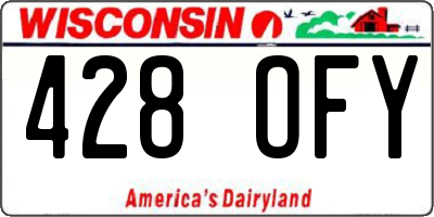 WI license plate 428OFY