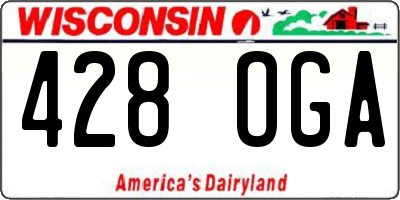 WI license plate 428OGA