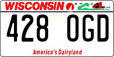 WI license plate 428OGD
