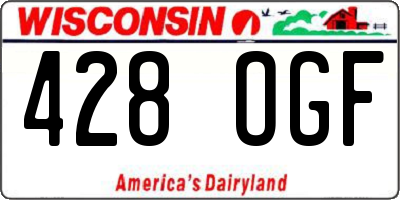 WI license plate 428OGF