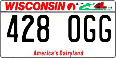 WI license plate 428OGG
