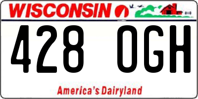 WI license plate 428OGH