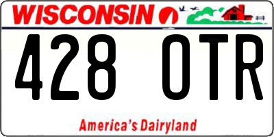 WI license plate 428OTR