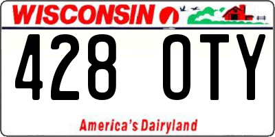 WI license plate 428OTY