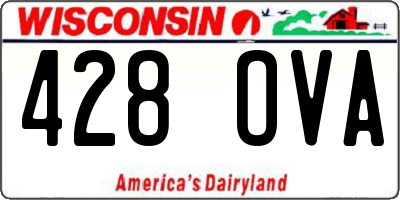 WI license plate 428OVA