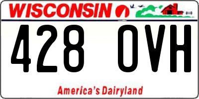 WI license plate 428OVH