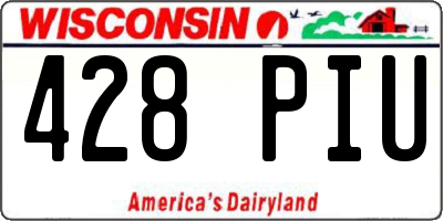 WI license plate 428PIU