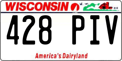 WI license plate 428PIV