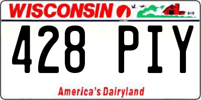 WI license plate 428PIY