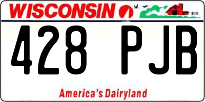 WI license plate 428PJB
