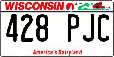 WI license plate 428PJC