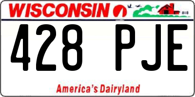 WI license plate 428PJE