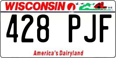 WI license plate 428PJF