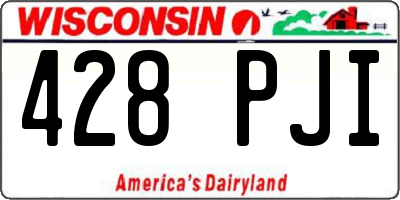 WI license plate 428PJI